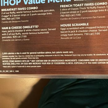 IHOP - Updated menus for seven dollar value meal. - Breakfast & Brunch Near Me - Moreno Valley, California