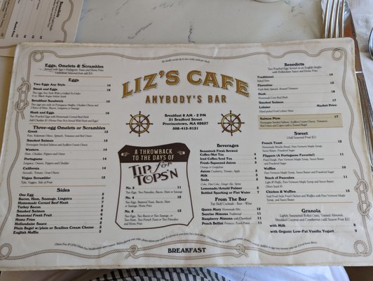 Menu photo 2 Liz's Cafe Anybody's Bar Provincetown, MA Menu photo 2 Liz's Cafe Anybody's Bar Provincetown, MA