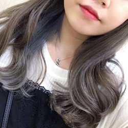 Asel Beauty College - Ash gray overall, ash blue in the inner part of my hair! LOVE this color. Thank you Joanne and Soojung!