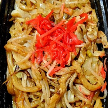 Oconomi - Yaki Udon with pork. Tasty, but not as unique as the Okonomiyaki. - Japanese Near Me - Long Island City, New York
