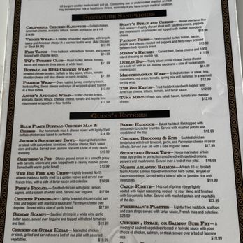 Quinn’s Blue Plate - Menu - Sports Bars Near Me - Holden, Massachusetts Quinn’s Blue Plate - Menu - Sports Bars Near Me - Holden, Massachusetts