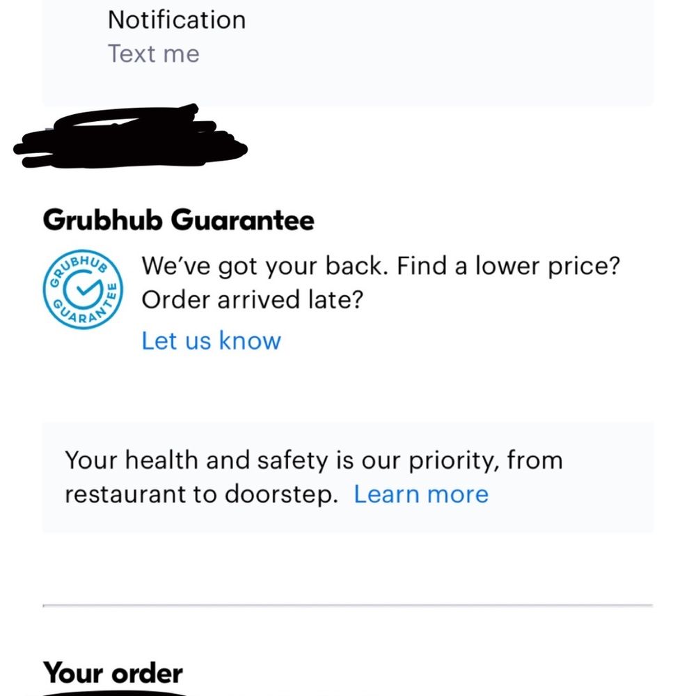 My order