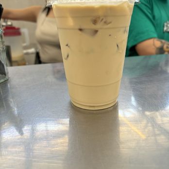 Chromatic Coffee - This is the latte they served me, tasted like straight milk!!!! - Coffee Roasteries Near Me - San Jose, California