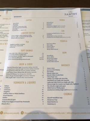 Menu photo 3 The Pantry Manly Manly, NSW