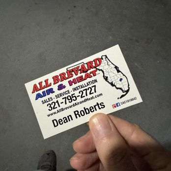 All Brevard Air & Heat - Dean was awesome! - Heating & Air Conditioning/HVAC Near Me - Cocoa, Florida