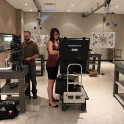 AbelCine - Rental bays featuring mechanized resolution analysis charts.