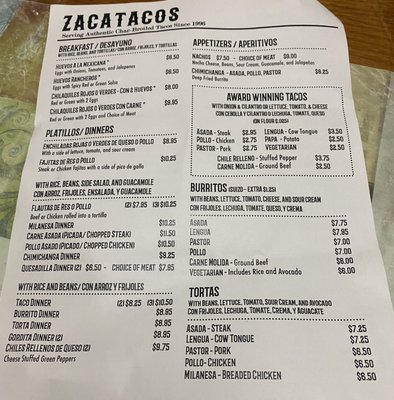 Menu photo 6 Zacatacos Chicago, IL Menu photo 6 Zacatacos Chicago, IL
