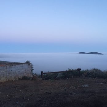 Three Sisters Falls - Sea of fog with a mountain top island! Gorgeous morning on the way up! - Hiking Near Me - Julian, California Three Sisters Falls - Sea of fog with a mountain top island! Gorgeous morning on the way up! - Hiking Near Me - Julian, California