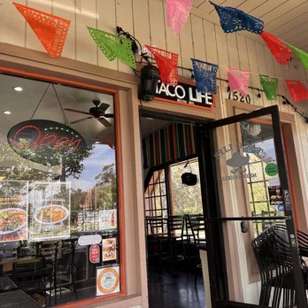 Taco Life Mexican Grill - Entrance and front patio - Mexican Near Me - Orange, California Taco Life Mexican Grill - Entrance and front patio - Mexican Near Me - Orange, California