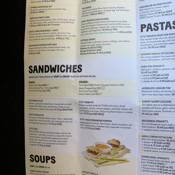 California Pizza Kitchen - Starters, Sandwiches menu as of September 2025 - Pizza Near Me - Pleasanton, California