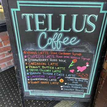 Tellus Coffee - Sandwich board outside Tellus Coffee in Walnut Creek. - Coffee Roasteries Near Me - Walnut Creek, California