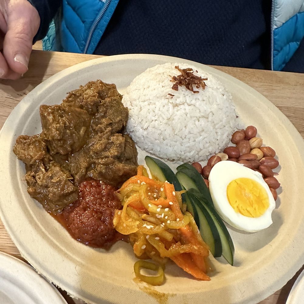 Sago - Nasi Lemak with beef rendang - Malaysian Near Me - Cincinnati, Ohio Sago - Nasi Lemak with beef rendang - Malaysian Near Me - Cincinnati, Ohio