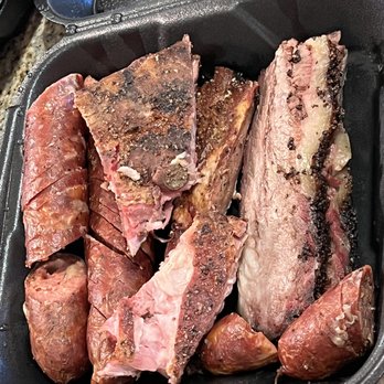 Teddy’s Barbecue - Sausage, pork ribs & brisket, for tomorrow's lunch. - Barbeque Near Me - Weslaco, Texas Teddy’s Barbecue - Sausage, pork ribs & brisket, for tomorrow's lunch. - Barbeque Near Me - Weslaco, Texas