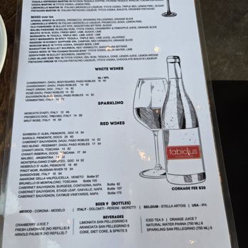 Fabiolus Cucina - Drink menu - Italian Near Me - Hollywood, California Fabiolus Cucina - Drink menu - Italian Near Me - Hollywood, California