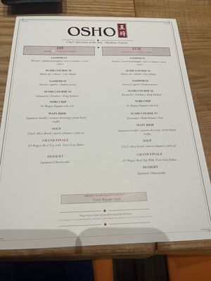 Menu photo 1 Osho Omakase Dallas, TX