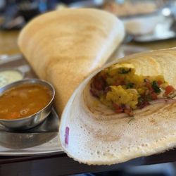 Masala Kraft Cafe - Masala Dosa (spiced potato and onion filled crepe)