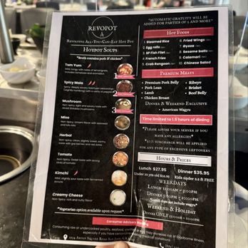 Revopot - Menu - Chinese Near Me - San Jose, California