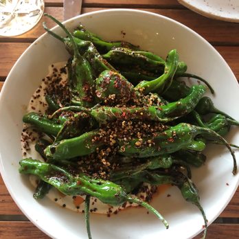 Aldo's Farm and Table - Blistered Shishito Peppers (appetizer) - the citrus creme it comes with is divine - New American Near Me - Nekoosa, Wisconsin Aldo's Farm and Table - Blistered Shishito Peppers (appetizer) - the citrus creme it comes with is divine - New American Near Me - Nekoosa, Wisconsin
