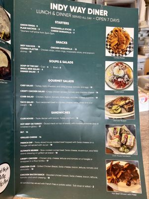 Menu photo 1 Indy Way Diner Longview, WA