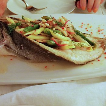 Cara Restaurant - Branzino with bean salad. - New American Near Me - Los Angeles, California