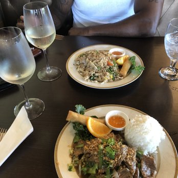 Thai Nine Restaurant - 5. Spicy Basil Fried Rice Lunch Special & 10. Tiger Garlic and Pepper Lunch Special - Thai Near Me - Carmel, Indiana Thai Nine Restaurant - 5. Spicy Basil Fried Rice Lunch Special & 10. Tiger Garlic and Pepper Lunch Special - Thai Near Me - Carmel, Indiana