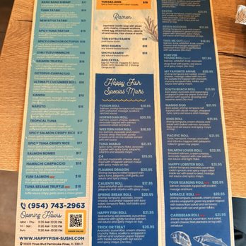 Happy Fish Sushi - Menu - Sushi Bars Near Me - Pembroke Pines, Florida