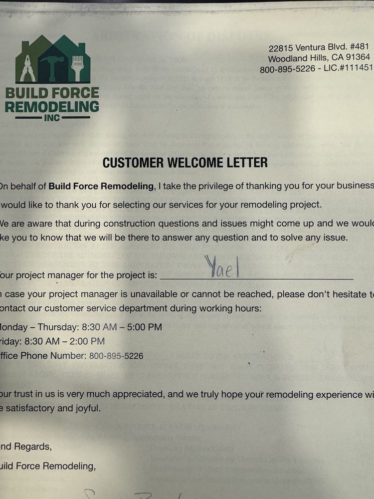 Slide of Build Force Remodeling