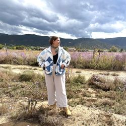All Bodies Tailoring - Custom jacket made from an antique quilt