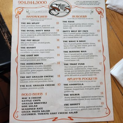 Menu photo 5 Spliff's Gastropub Jacksonville, FL