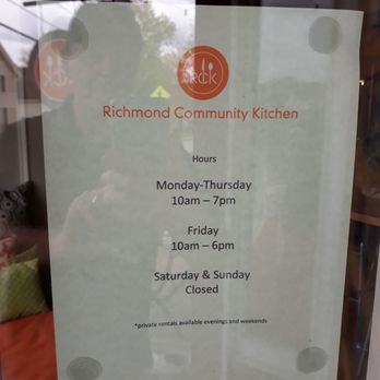 Richmond Community Kitchen - Hours of operation - Venues & Event Spaces Near Me - Richmond, Vermont Richmond Community Kitchen - Hours of operation - Venues & Event Spaces Near Me - Richmond, Vermont