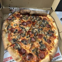 Pepperoni and Mushroom Pizza