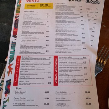 Chela Park Slope - Menu as of Spring 2019 - Mexican Near Me - Brooklyn, New York