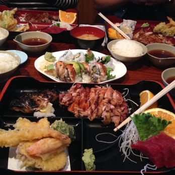 Sushi Tomi - tomi bento box feast for us plus some Dragon Roll and (I forgot the name of the other roll, lol). - Sushi Bars Near Me - Mountain View, California Sushi Tomi - tomi bento box feast for us plus some Dragon Roll and (I forgot the name of the other roll, lol). - Sushi Bars Near Me - Mountain View, California