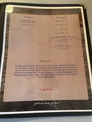 Menu photo 1 Hi-16 Cafe Newcastle, WY