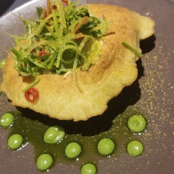 Gunshow - Alabama crab with avocado poori bread & curried greens - New American Near Me - Atlanta, Georgia Gunshow - Alabama crab with avocado poori bread & curried greens - New American Near Me - Atlanta, Georgia