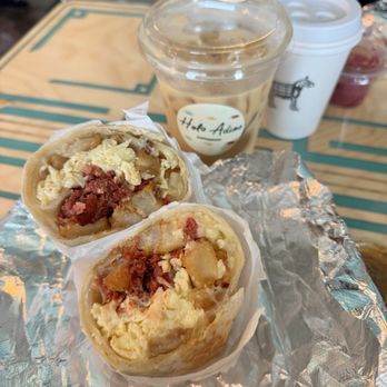Hola Adios Coffeeshop - The Sal Burrito - Coffee & Tea Near Me - Costa Mesa, California