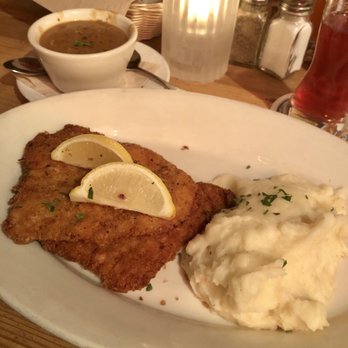 Speisekammer - Wiener schnitzel with mashed potatoes and mushroom sauce - German Near Me - Alameda, California Speisekammer - Wiener schnitzel with mashed potatoes and mushroom sauce - German Near Me - Alameda, California