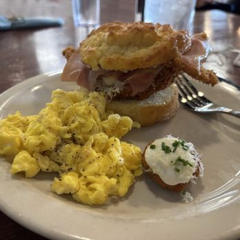 Gabriel's Restaurant & Bakery - Chicken Cordon Bleu with side of scrambled eggs - Bakeries Near Me - Marietta, Georgia