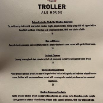 Troller Ale House - Specials Menu - Pubs Near Me - West Vancouver, British Columbia Troller Ale House - Specials Menu - Pubs Near Me - West Vancouver, British Columbia