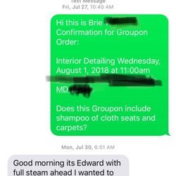 Full Steam Ahead - Text confirmation for first appointment