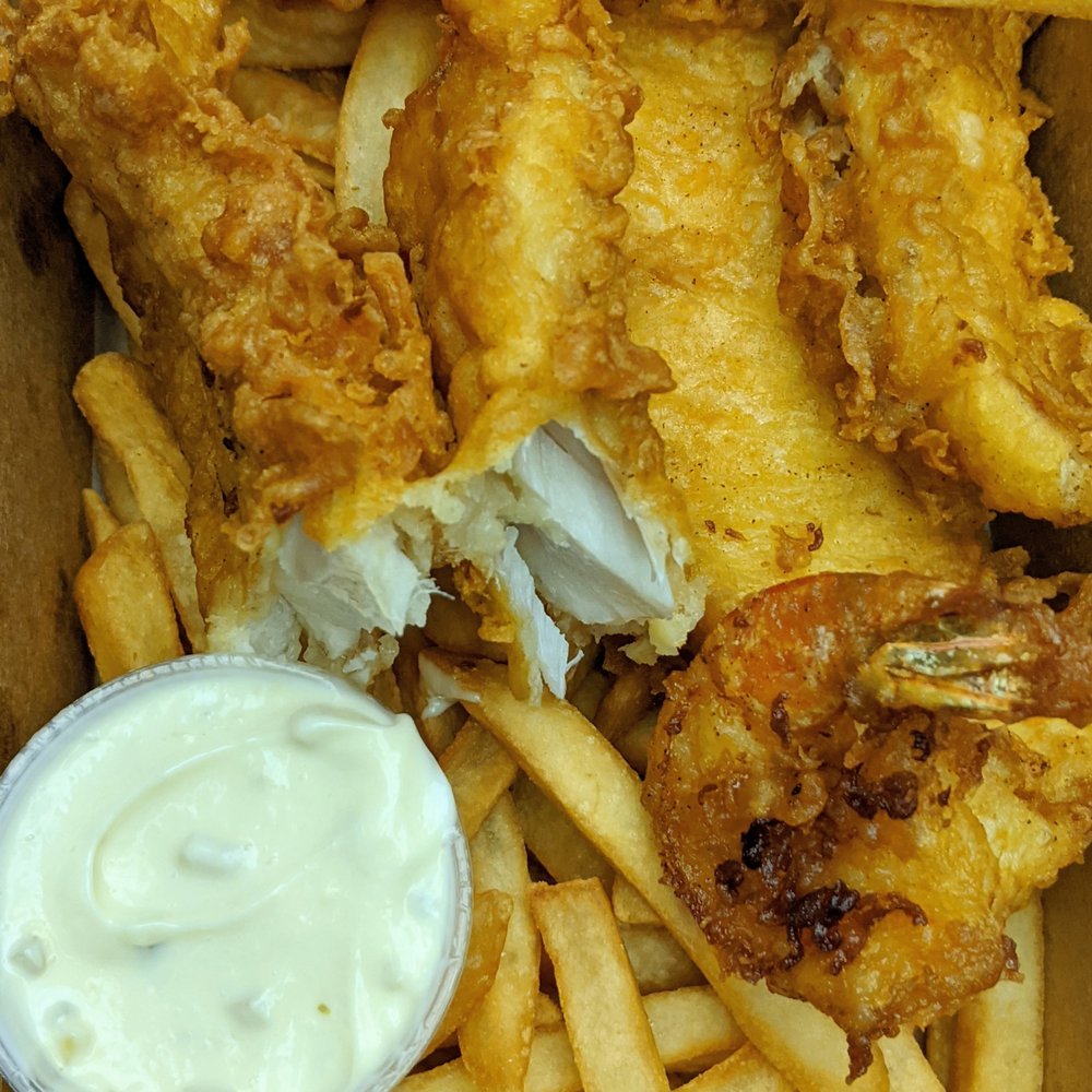 The Chippy Fish & Grill - Fish and Chips with Jumbo Shrimp - American Near Me - Anaheim, California