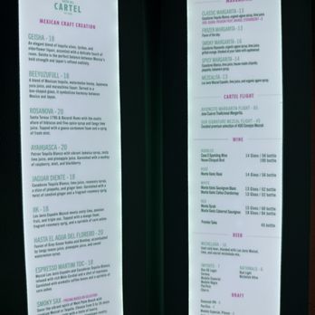 Tacos del Cartel - West Palm Beach - Drink menu - Mexican Near Me - West Palm Beach, Florida