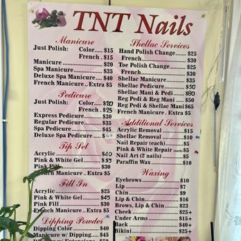 TNT Nails - Menu - Nail Salons Near Me - Westbrook, Maine