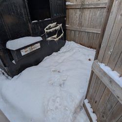 Alpine Property Management - Snow is supposed to be removed from dumpsters, but I guess not today :(