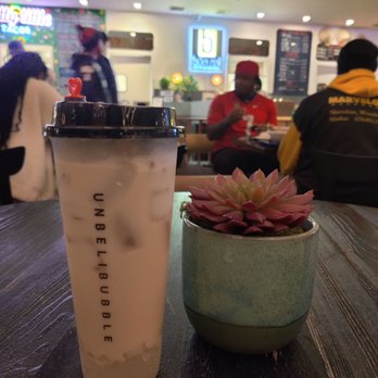 Unbelibubble - Honey jasmine green milk tea with lychee jelly - Bubble Tea Near Me - Atlanta, Georgia Unbelibubble - Honey jasmine green milk tea with lychee jelly - Bubble Tea Near Me - Atlanta, Georgia