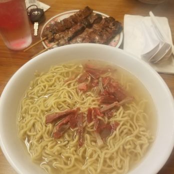 Palace Saimin - Large size saimin abd BBQ sticks - Japanese Near Me - Honolulu, Hawaii