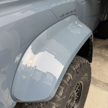 Auto Cosmetic Solutions - After shot with damage removed. The fender looks better than new. - Body Shops Near Me Auto Cosmetic Solutions - After shot with damage removed. The fender looks better than new. - Body Shops Near Me