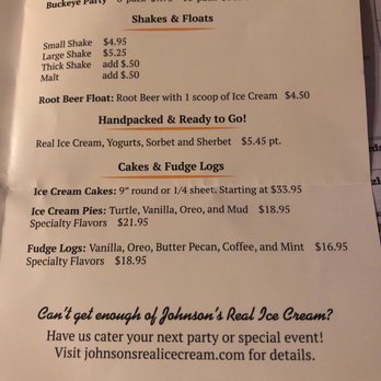 Johnson's Real Ice Cream - Ice Cream & Frozen Yogurt Near Me - Dublin, Ohio