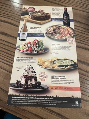 Menu photo 1 Outback Steakhouse Sacramento, CA Menu photo 1 Outback Steakhouse Sacramento, CA