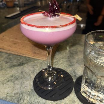 Mala Ocean Tavern - Pisco sour with hibiscus syrup - Seafood Near Me - Lahaina, Hawaii Mala Ocean Tavern - Pisco sour with hibiscus syrup - Seafood Near Me - Lahaina, Hawaii